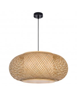 PLECIONA LAMPA WISZĄCA SUFITOWA BAMBUSOWA ŻYRANDOL W STYLU BOHO 50 CM