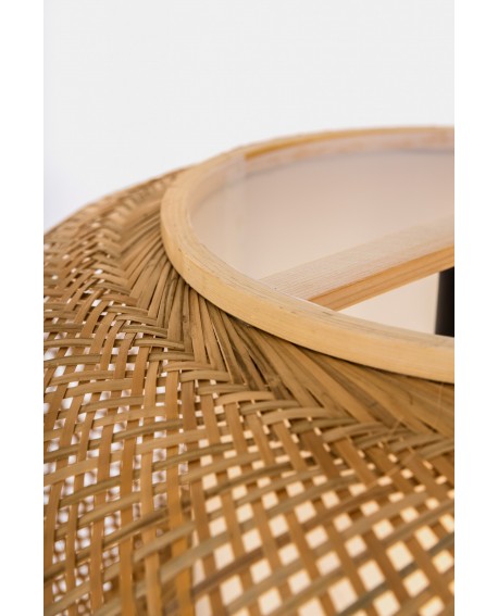 PLECIONA LAMPA WISZĄCA SUFITOWA BAMBUSOWA ŻYRANDOL W STYLU BOHO 50 CM