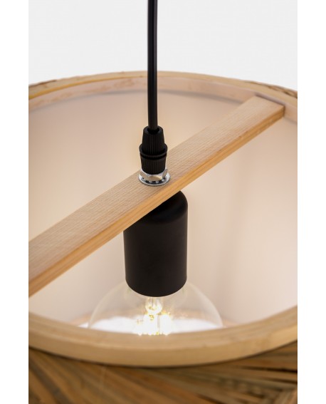 PLECIONA LAMPA WISZĄCA SUFITOWA BAMBUSOWA ŻYRANDOL W STYLU BOHO 50 CM
