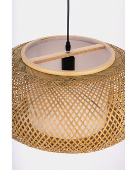 PLECIONA LAMPA WISZĄCA SUFITOWA BAMBUSOWA ŻYRANDOL W STYLU BOHO 50 CM