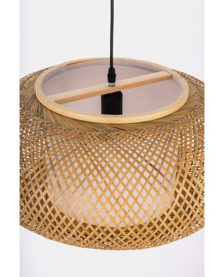 PLECIONA LAMPA WISZĄCA SUFITOWA BAMBUSOWA ŻYRANDOL W STYLU BOHO 50 CM
