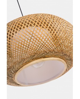 PLECIONA LAMPA WISZĄCA SUFITOWA BAMBUSOWA ŻYRANDOL W STYLU BOHO 50 CM