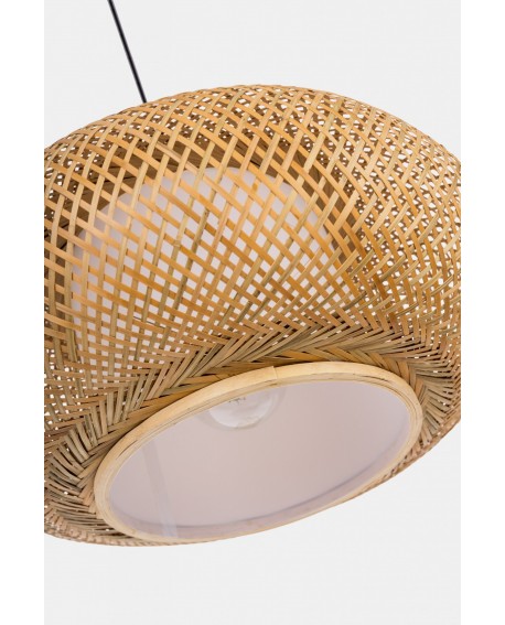 PLECIONA LAMPA WISZĄCA SUFITOWA BAMBUSOWA ŻYRANDOL W STYLU BOHO 50 CM