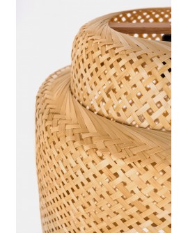 LAMPA WISZĄCA NATURALNA BAMBUSOWA ŻYRANDOL DO SALONU I SYPIALNI W STYLU BOHO 40 CM
