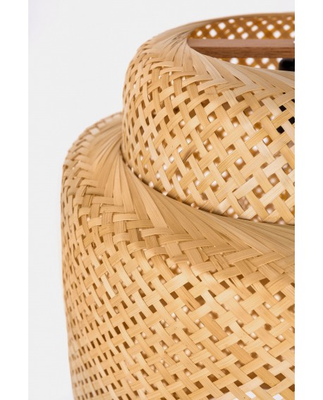 LAMPA WISZĄCA NATURALNA BAMBUSOWA ŻYRANDOL DO SALONU I SYPIALNI W STYLU BOHO 40 CM
