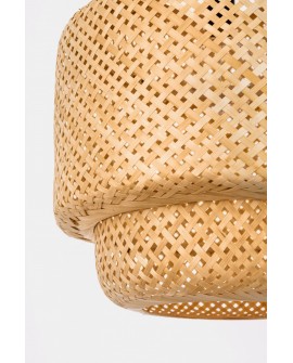 LAMPA WISZĄCA NATURALNA BAMBUSOWA ŻYRANDOL DO SALONU I SYPIALNI W STYLU BOHO 40 CM