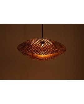 ŻYRANDOL PLECIONY BAMBUSOWY BOHO DUŻA LAMPA WISZĄCA DO SALONU I JADALNI 50 CM