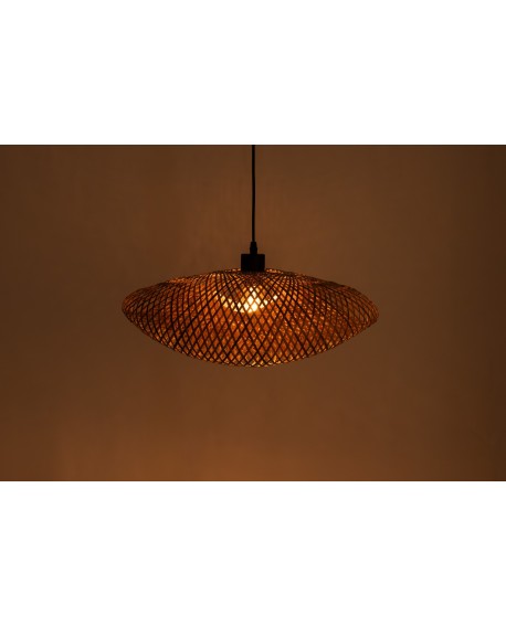 ŻYRANDOL PLECIONY BAMBUSOWY BOHO DUŻA LAMPA WISZĄCA DO SALONU I JADALNI 50 CM