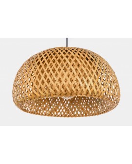 LAMPA WISZĄCA BAMBUSOWA BOHO DO JADALNI I SALONU PLECIONA SUFITOWA 38 CM