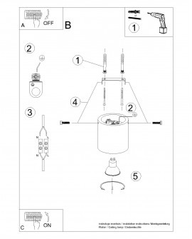 Plafon ORBIS beton zielona oliwka