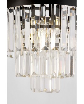 NOWOCZESNY ŻYRANDOL KRYSZTAŁOWY CZARNY CAPRIA D30