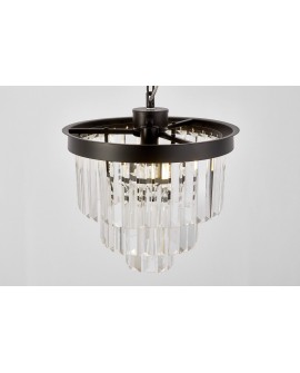 NOWOCZESNY ŻYRANDOL KRYSZTAŁOWY CZARNY CAPRIA D30