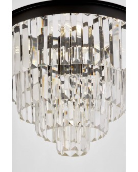 NOWOCZESNY ŻYRANDOL KRYSZTAŁOWY CZARNY CAPRIA D40