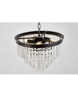 NOWOCZESNY ŻYRANDOL KRYSZTAŁOWY CZARNY CAPRIA D40