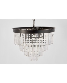 NOWOCZESNY ŻYRANDOL KRYSZTAŁOWY CZARNY CAPRIA D40