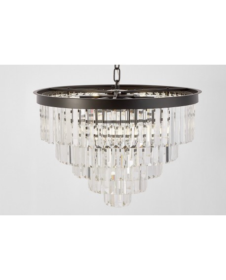 NOWOCZESNY ŻYRANDOL KRYSZTAŁOWY CZARNY CAPRIA D50
