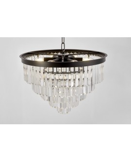 NOWOCZESNY ŻYRANDOL KRYSZTAŁOWY CZARNY CAPRIA D50