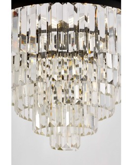 NOWOCZESNY ŻYRANDOL KRYSZTAŁOWY CZARNY CAPRIA D50