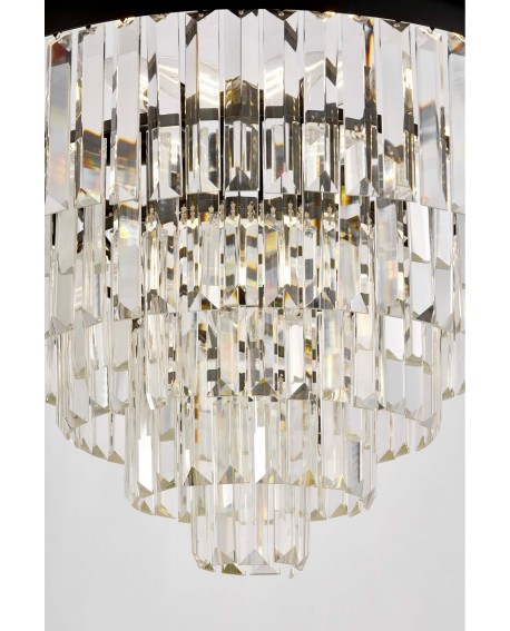 NOWOCZESNY ŻYRANDOL KRYSZTAŁOWY CZARNY CAPRIA D50