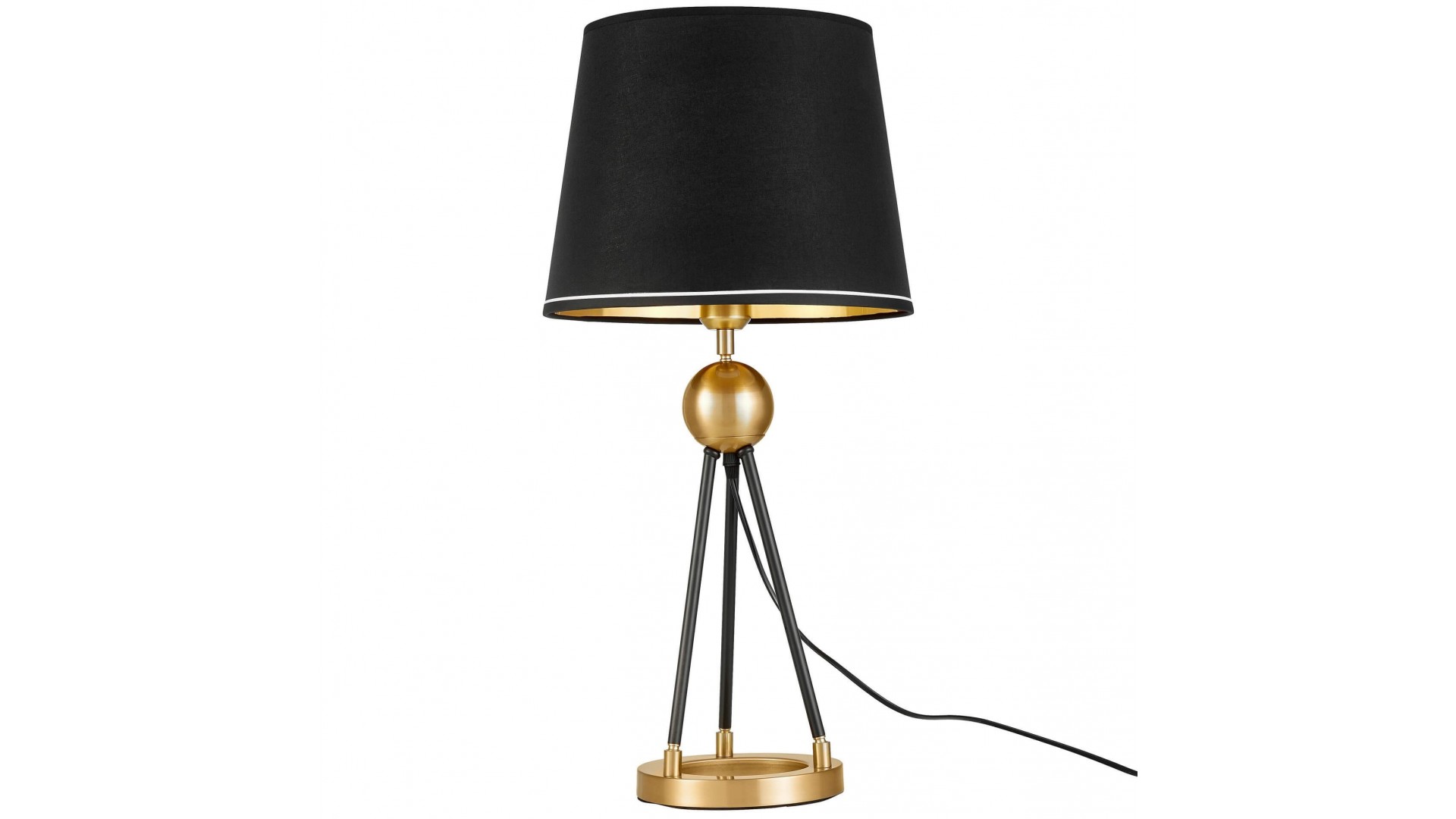 LAMPA NOCNA CZARNO-ZŁOTA BELFORTE