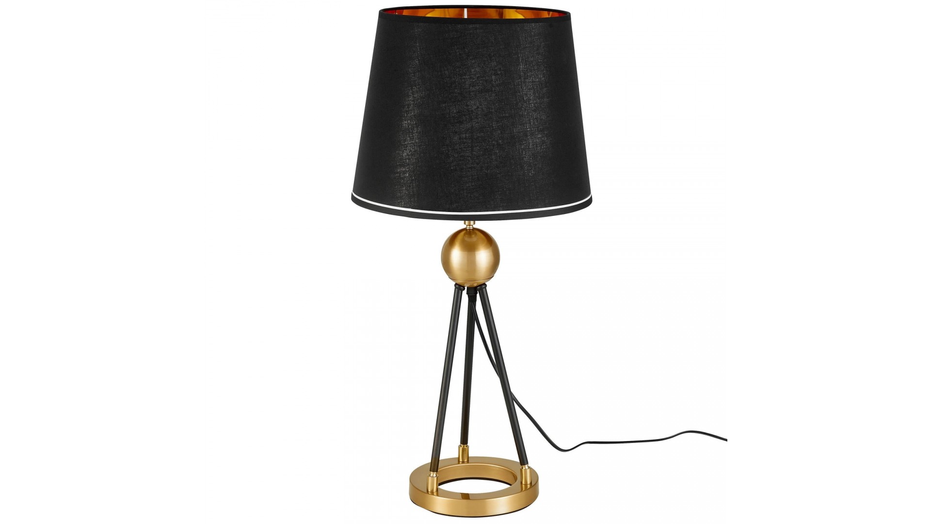 LAMPA NOCNA CZARNO-ZŁOTA BELFORTE