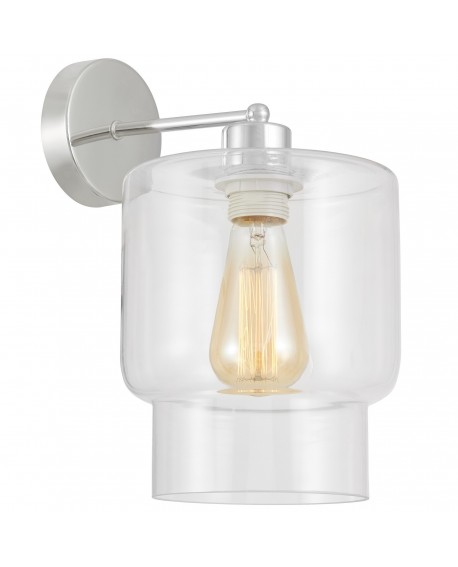 LAMPA ŚCIENNA KINKIET NOWOCZESNY CHROMOWANY MORO 1C