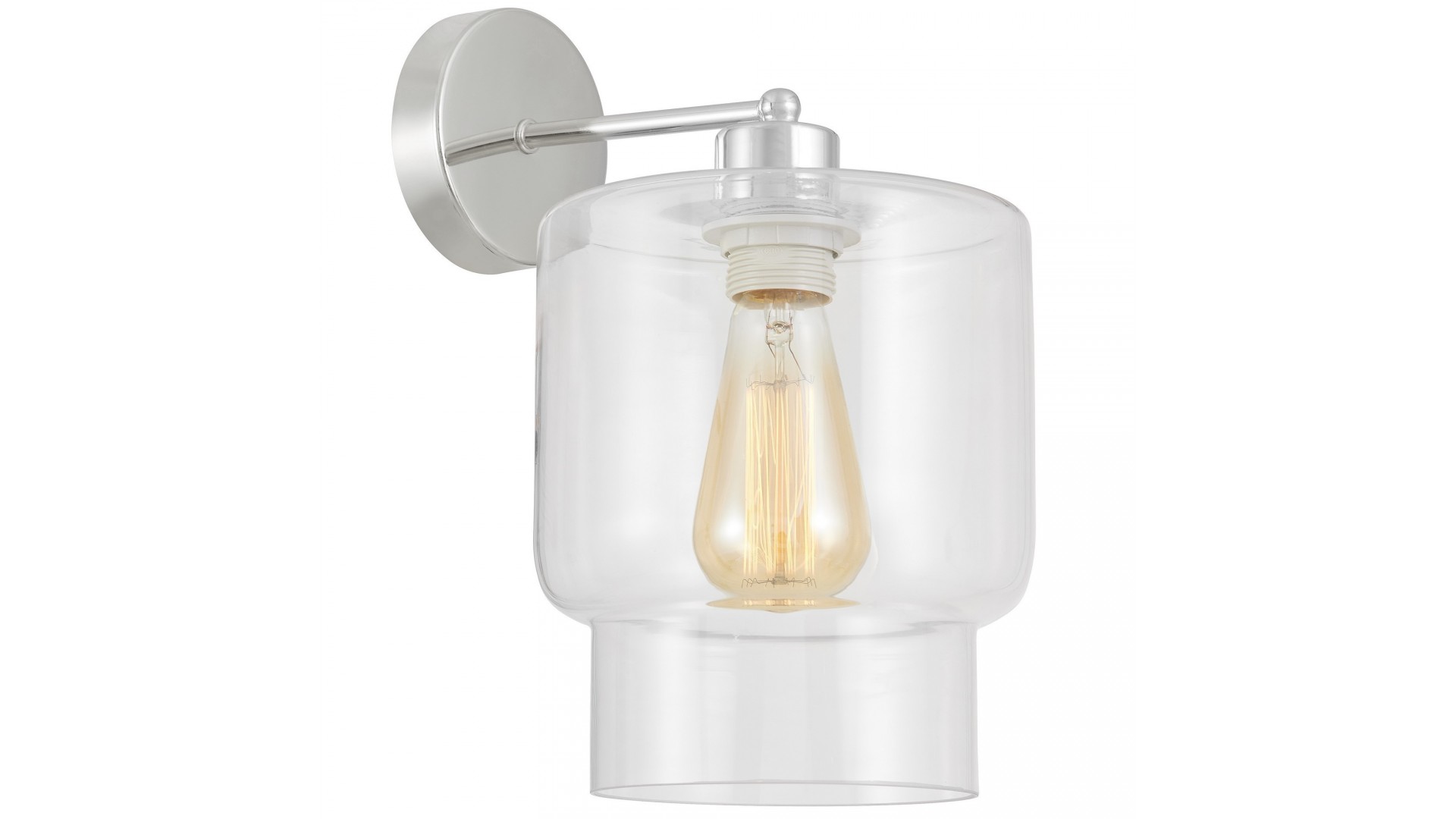 LAMPA ŚCIENNA KINKIET NOWOCZESNY CHROMOWANY MORO 1C