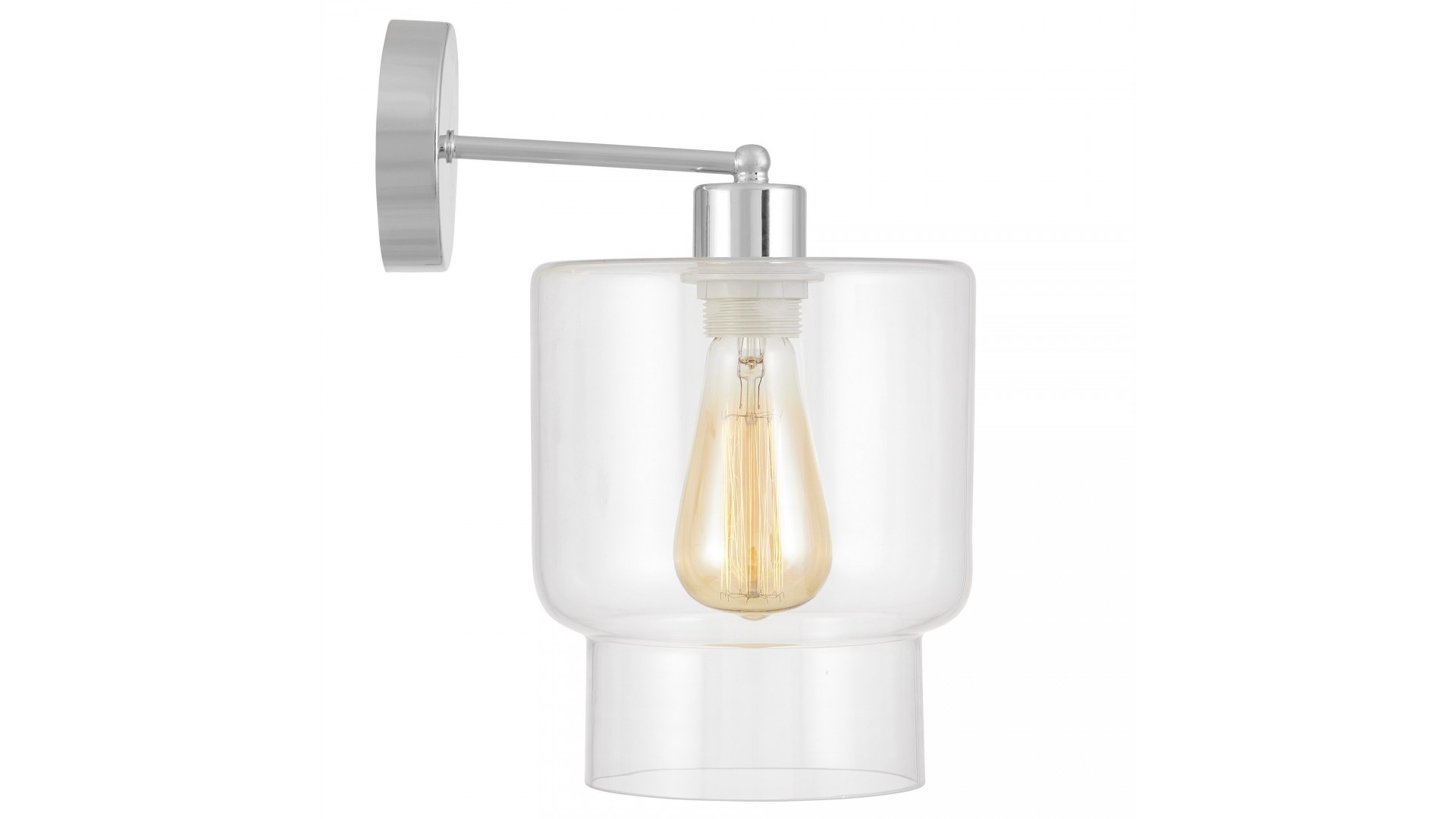 LAMPA ŚCIENNA KINKIET NOWOCZESNY CHROMOWANY MORO 1C