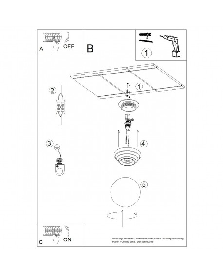Plafon ZORI ultramaryna IP44