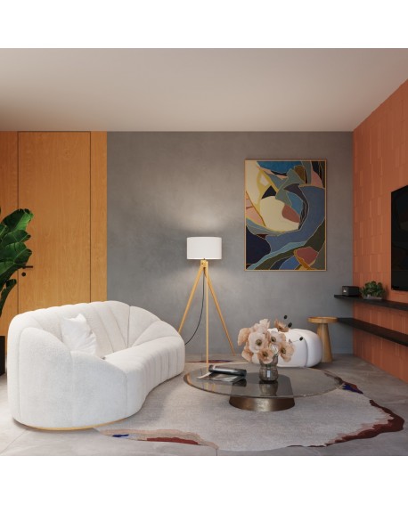 Lampa podłogowa NATT biała