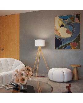 Lampa podłogowa NATT biała