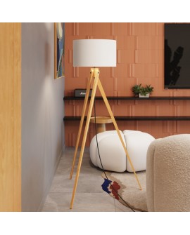 Lampa podłogowa NATT biała