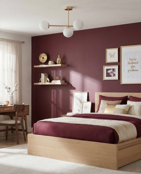 złoty plafon wiszący z trzema mlecznymi kulami LED do sypialni elegancka lampa sufitowa producent Lampit seria LEDO 3