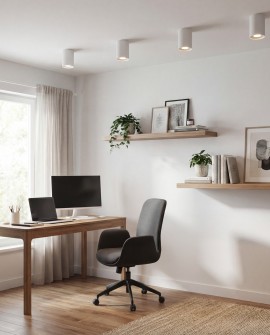 biała tuba sufitowa natynkowa do domowego biura nowoczesna oprawa punktowa zapewniająca precyzyjne światło producent Lampit mode