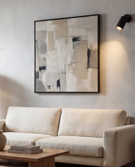 czarny kinkiet ścienny z regulowaną tubą nad sofą nowoczesne oświetlenie punktowe do salonu producent Lampit stylowa lampa Neo W