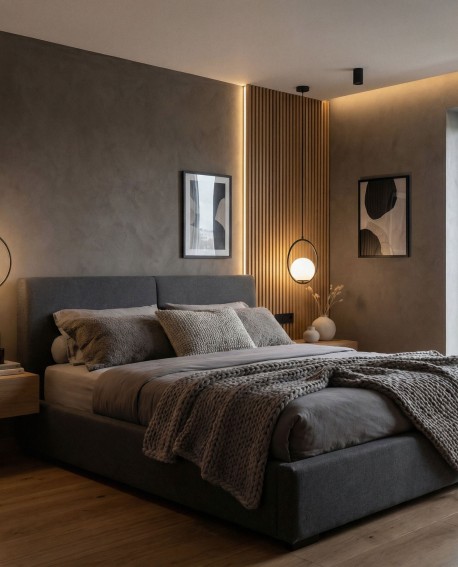  wisząca lampa nocna z okrągłą ramą i mlecznym kloszem do sypialni klimatyczne światło marki Lampit nowoczesny model Vero 1A