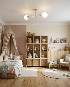  plafon sufitowy złoty z białymi kulami LED do pokoju dziecka Fino 2 nowoczesna lampa od producenta Lampit