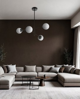  nowoczesny żyrandol LED z białymi kulami lampa sufitowa czarna do salonu jadalni wnętrz modern model Fino 4 od producenta Lampi