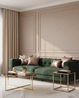 lampa podłogowa z metalową złotą podstawą i kulistymi kloszami elegancka dekoracja do wnętrz w stylu minimalistycznym