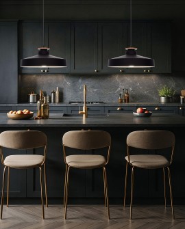 lampa wisząca czarna LUDOR nowoczesny design do kuchni z eleganckim wykończeniem