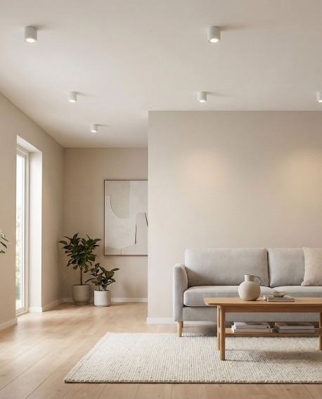 oprawa natynkowa BOLT W1 biała idealna do przestronnych wnętrz w stylu skandynawskim