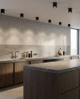 oprawa natynkowa spot TIGO W1 czarna nowoczesne oświetlenie kuchni w stylu minimalistycznym