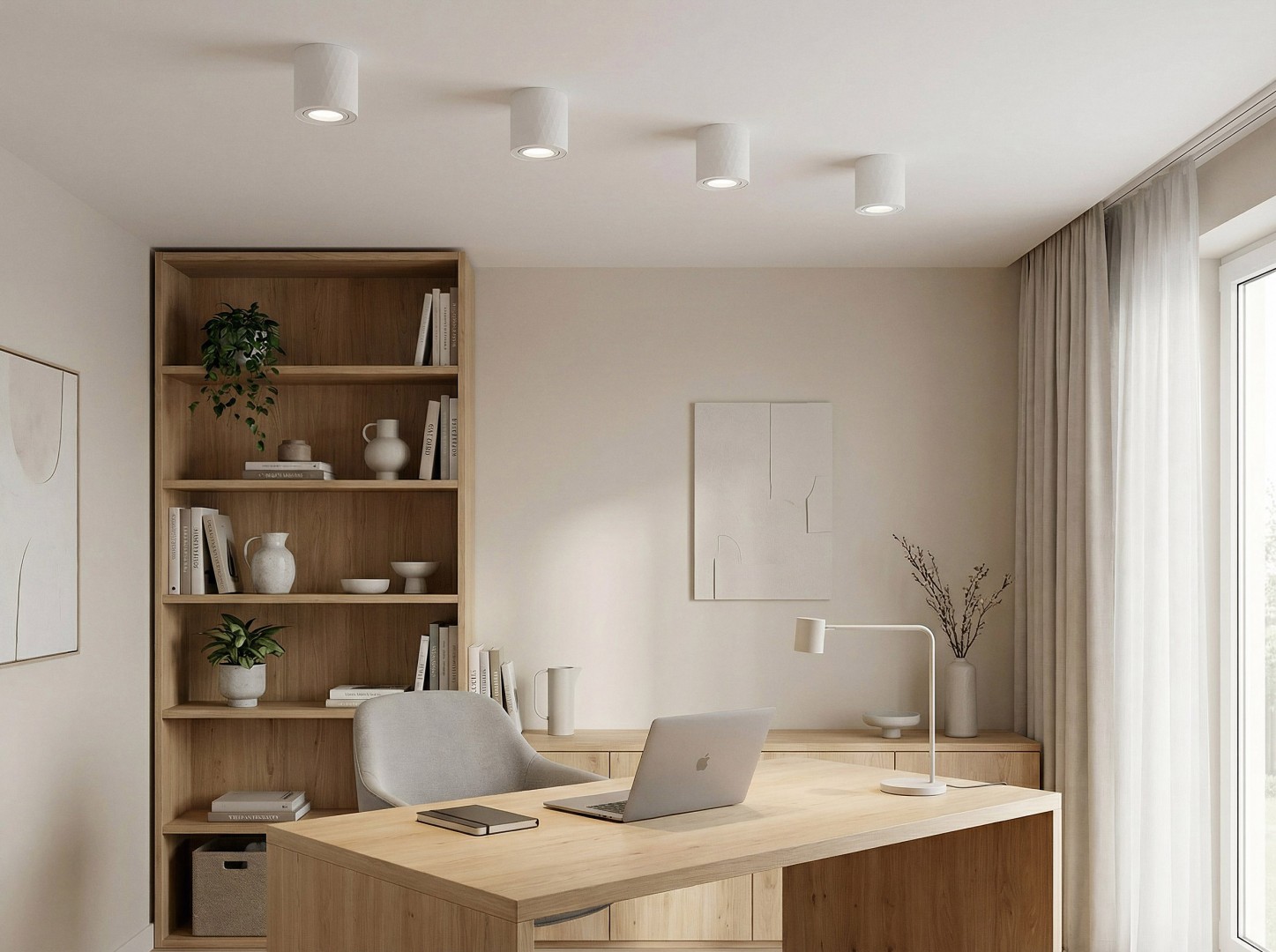 Biała lampa Tigo W1 – spot z prostym, ale nowoczesnym wyglądem, idealny do oświetlenia różnych przestrzeni w domu.