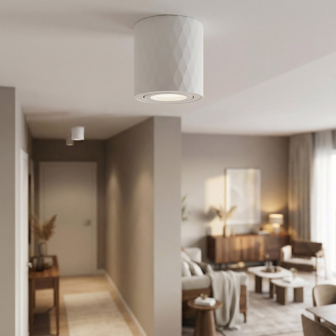 Lampa natynkowa biała Tigo W1 – lampa punktowa do zastosowania w kuchni, sypialni, czy korytarzu