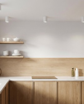 Nowoczesna oprawa natynkowa spot Tuba Nati W1 biała idealna do kuchni z minimalistycznym designem i precyzyjnym oświetleniem