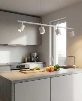 lampa wisząca biała Bolt W4 od Lampit nowoczesny design idealny do przestronnych wnętrz z prostym wykończeniem