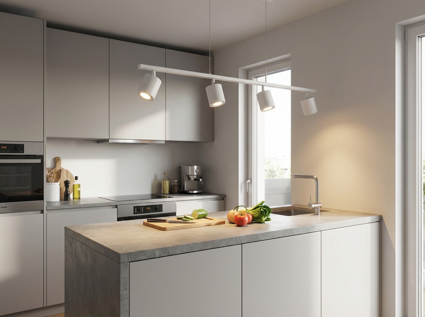 lampa wisząca biała Bolt W4 od Lampit nowoczesny design idealny do przestronnych wnętrz z prostym wykończeniem