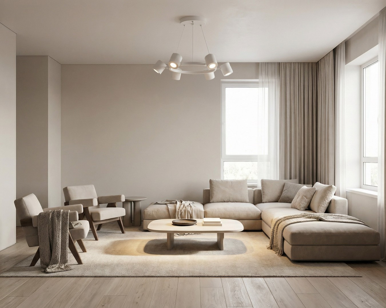 lampa wisząca Bolt W6 od Lampit biała subtelna lampa do przestronnych wnętrz w stylu nowoczesnym