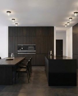 lampa sufitowa czarna Deni od Lampit subtelna oprawa do nowoczesnych wnętrz z kryształowym wykończeniem