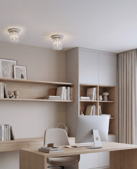 lampa sufitowa chromowana Deni od Lampit stylowe oświetlenie do nowoczesnych wnętrz z subtelnym wykończeniem